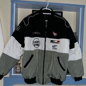 Honda Vintage Black and Gray Racing Jacket